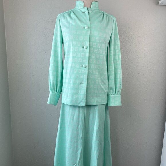 Hand Crafted Jackets & Blazers - Hand Made Matching Blazer Jacket, Scarf and Skirt EUC